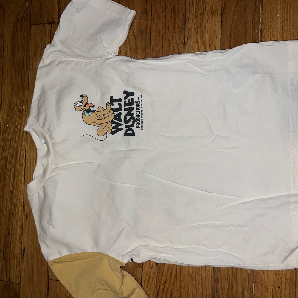 H&M White and Tan Disney Kids Tee
